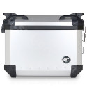 VALISE MOTO LATERALE COOCASE X2 ALUMINIUM SERIES 36 LITRES GRIS (LIVRE  LA PAIRE)