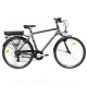 VELO ELECTRIQUE EZO BELLEVILLE 28 HOMME- 500Wh GRIS ORANGE