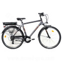 VELO ELECTRIQUE EZO BELLEVILLE 28 HOMME- 500Wh GRIS ORANGE