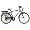 VELO ELECTRIQUE EZO BELLEVILLE 28 HOMME- 500Wh GRIS ORANGE