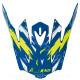 VISIERE CASQUE CROSS NOEND CRACKED BLEU