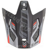 VISIERE CASQUE CROSS NOEND DAGGER NOIR / ROUGE MAT