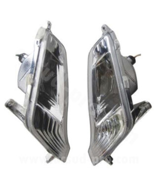 CLIGNOTANTS AVANT ADAPT SYM FIDDLE 2 50cc 4T 2011-2021 125cc 2010-2014 NOIR (OEM : 33400-ALA-000 et 33450-ALA-000) (LA PAIRE) *