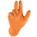 GANTS ATELIER NITRILE ECAILLES DE POISSON RESISTANT AUX PRODUITS CHIMIQUES AUX HUILES A L'ESSENCE ORANGE TAILLE XXL 25 PAIRES