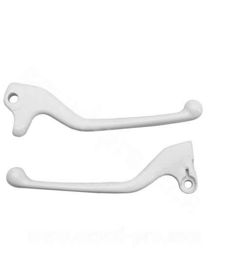 LEVIER SCOOTER ADAPT MBK BOOSTER 2004  STUNT  YAMAHA BWS  2004  SLIDER BLANC (LA PAIRE)