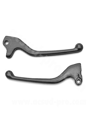 LEVIER SCOOTER ADAPT MBK BOOSTER 2004  STUNT YAMAHA BWS 2004  SLIDER  IMITATION CARBONE (LA PAIRE)