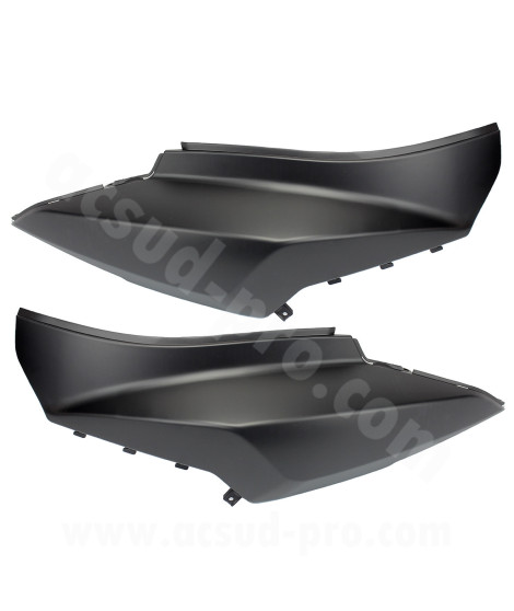 PAIRE COQUES CARENAGES ARRIERE ADAPT SYM ORBIT 2  NOIR MAT  50 125cc 2T ET 4T 2010-2014 (OEM: 83500-AAA-0001 83600-AAA-0001)