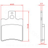 PLAQUETTE DE FREIN  SCOOTER BRENTA ADAPT MBK 50 BOOSTER SPIRIT 1996 AV NITRO 1997 AV YAMAHA 50 AEROX 1997 AV BWS AV JOG R-Z
