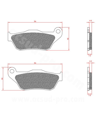 PLAQUETTE DE FREIN MAXISCOOTER MOTO BRENTA ADAPT YAMAHA SKYLINER MAJESTY BURGMAN YZF-R 125 APRILIA GILERA GP800 SRV 850