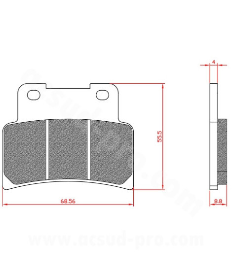 PLAQUETTE DE FREIN MAXISCOOTER MOTO BRENTA ADAPT YAMAHA YZF /MT 125CC 2014-2021 KYMCO XCITING - SYM 400CC APRILIA RS 125CC