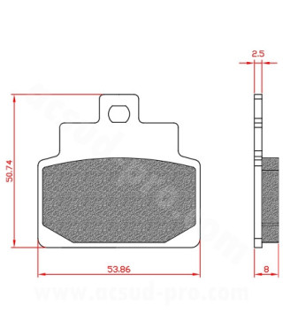 PLAQUETTE DE FREIN MAXISCOOTER BRENTA ADAPT APRILIA SCARABEO 50-100CC LEONARDO MOJITO  AVANT LEONARDO ARRIERE