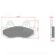 PLAQUETTE DE FREIN MAXISCOOTER BRENTA ADAPT HONDA DYLAN SH PANTHEON AV  SUZUKI 250-400CC BURGMAN 1998-2003 AR
