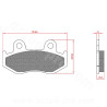 PLAQUETTE DE FREIN MAXISCOOTER BRENTA ADAPT HONDA DYLAN SH PANTHEON AV  SUZUKI 250-400CC BURGMAN 1998-2003 AR