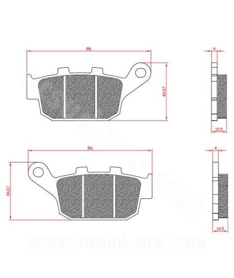 PLAQUETTE DE FREIN MAXISCOOTER BRENTA ADAPT HONDA PANTHEON 125-150  TRANSALPAFRICA TWIN  BUELL TRIUMPH