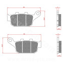 PLAQUETTE DE FREIN MAXISCOOTER BRENTA ADAPT HONDA PANTHEON 125-150  TRANSALPAFRICA TWIN  BUELL TRIUMPH