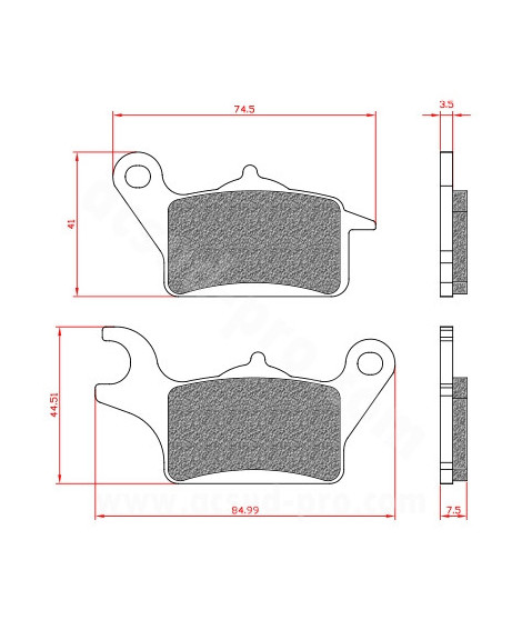 PLAQUETTE DE FREIN MAXISCOOTER BRENTA ADAPT HONDA VISION 110 2017-2022 ZOOMER X CLICK 125I  AVANT  (HOMOLOGUEE ECE R90) BR3181