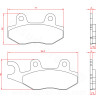 PLAQUETTE DE FREIN MAXISCOOTER BRENTA ADAPT PEUGEOT  50-125-300-400-500CC DJANGO GEOPOLIS  VIVACITY SATELIS