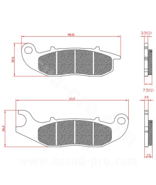 PLAQUETTE DE FREIN MAXISCOOTER BRENTA ADAPT PIAGGIO 50-125 LIBERTY IGET MEDLEY 2015 125 SR GT COMPACT 2021 APRILIA