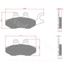 PLAQUETTE DE FREIN MAXISCOOTER BRENTA ADAPT PIAGGIO FLY BEVERLY  125 X7 X8 MP3 VESPA GTS 125 250 300 CC PIAGGIO MP3 ARRIERE