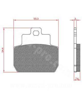 PLAQUETTE DE FREIN MAXISCOOTER BRENTA ADAPT PIAGGIO X8 MP3 XEVO 125cc 2006-2010  ARRIERE GILERA FUECO 500 2008-2017