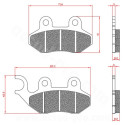 PLAQUETTE DE FREIN MAXISCOOTER BRENTA ADAPT SYM FIDDLE JET 4 ORBIT PGO PEUGEOT TWEET 50 125cc (HOMOLOGUEE ECE R90) BR3099