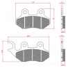PLAQUETTE DE FREIN MAXISCOOTER BRENTA ADAPT SYM FIDDLE JET 4 ORBIT PGO PEUGEOT TWEET 50 125cc (HOMOLOGUEE ECE R90) BR3099