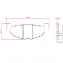 PLAQUETTE DE FREIN MAXISCOOTER BRENTA ADAPT YAMAHA  TMAX 500CC 2004-2011 AR 400 MAJESTY 2004 MBK 400 SKYLINER 2004