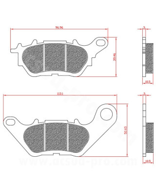 PLAQUETTE DE FREIN MAXISCOOTER BRENTA ADAPT YAMAHA 125 XMAX 2018 300 XMAX 2017 AR 320 MT-03 2016 AV 320 YZF-R3 2015 YBR 125CC