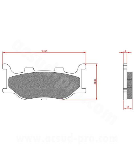 PLAQUETTE DE FREIN MAXISCOOTER BRENTA ADAPT YAMAHA 250 MAJESTY 2000 AV 400 MAJESTY 2008 AV 500 T-MAX AV MBK 250 SKYLINER