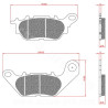 PLAQUETTE DE FREIN MAXISCOOTER BRENTA ADAPT YAMAHA NMAX 125-155CC 2015 ARRIERE 300 TRICITY 2020 ARRIERE