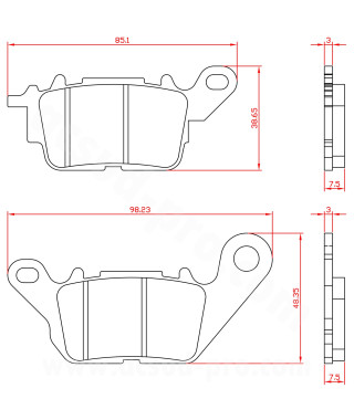 PLAQUETTE DE FREIN MAXISCOOTER BRENTA ADAPT YAMAHA NMAX 125-155CC 2015-2023 AVANT YAMAHA D'ELIGHT