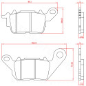 PLAQUETTE DE FREIN MAXISCOOTER BRENTA ADAPT YAMAHA NMAX 125-155CC 2015-2023 AVANT YAMAHA D'ELIGHT