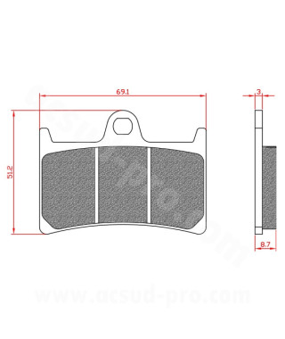 PLAQUETTE DE FREIN MAXISCOOTER BRENTA ADAPT YAMAHA TMAX 500 2008-2011 AV 530 TMAX 2012 AV 560 T-MAX 2020