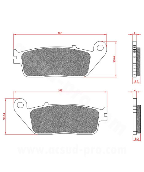 PLAQUETTE DE FREIN MAXISCOOTER BRENTA ADAPT YAMAHA XMAX 125CC 2010-2019  HONDA FORZA 125CC FORZA 350CC ADV 350CC SH 125I