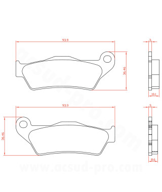 PLAQUETTE DE FREIN MOTO BRENTA ADAPT BMW 850 R GS 1996-2007 AR  1000 S XR 2015 AR 1100 R 1999 AR 1150 R RT 2001-2006 AR 1300 R S