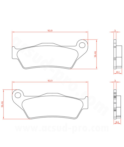 PLAQUETTE DE FREIN MOTO BRENTA ADAPT BMW 850 R GS 1996-2007 AR  1000 S XR 2015 AR 1100 R 1999 AR 1150 R RT 2001-2006 AR 1300 R S