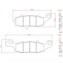 PLAQUETTE DE FREIN MOTO BRENTA ADAPT KAWASAKI 650 ER-6N 2006 650 VERSYS 2007 1100 ZEPHIR 1997 VN 1500 AV SUZUKI GSX 600 F 650