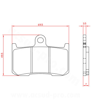 PLAQUETTE DE FREIN MOTO BRENTA ADAPT KAWASAKI ZX9-R NINJA 2002-2003 AV Z 1000 2003-2006 AV TRIUMPH 675 STREET TRIPLE R 2009