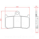 PLAQUETTE DE FREIN MOTO BRENTA ADAPT KAWASAKI ZX9-R NINJA 2002-2003 AV Z 1000 2003-2006 AV TRIUMPH 675 STREET TRIPLE R 2009
