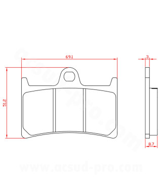 PLAQUETTE DE FREIN MOTO BRENTA ADAPT YAMAHA 600 YZF-R6 1999 AV 700 MT-07 2014 AV 800 FZ8 N 2011 AV 900 MT-09 2017