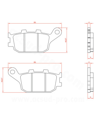 PLAQUETTE DE FREIN MOTO BRENTA ADAPT YAMAHA 700 MT-07 MT-09 MT-10  AR HONDA 600 CB F HORNET 1998-2006