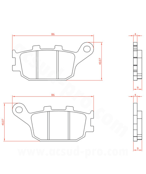 PLAQUETTE DE FREIN MOTO BRENTA ADAPT YAMAHA 700 MT-07 MT-09 MT-10  AR HONDA 600 CB F HORNET 1998-2006