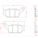 PLAQUETTE DE FREIN MOTO BRENTA ADAPT YAMAHA 700 MT-07 MT-09 MT-10  AR HONDA 600 CB F HORNET 1998-2006