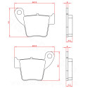 PLAQUETTE DE FREIN MOTO BRENTA FANTIC 50-125-250CC CABALLERO - COMPETITON - PERFORMANCE VALENTI RACING 50-125CC