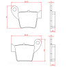 PLAQUETTE DE FREIN MOTO BRENTA FANTIC 50-125-250CC CABALLERO - COMPETITON - PERFORMANCE VALENTI RACING 50-125CC