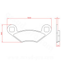 PLAQUETTE DE FREIN QUAD BRENTA ADAPT POLARIS SPORTSMAN 500 HO 570 RANGER RZR EFI SPORTSMAN 800 RANGER 800 RZR EFI
