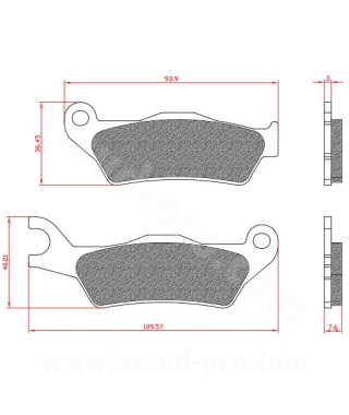 PLAQUETTE DE FREIN SCOOT BRENTA ADAPT PIAGGIO AVANT TYPHOON 2018- APRILIA SR MOTARD 2018