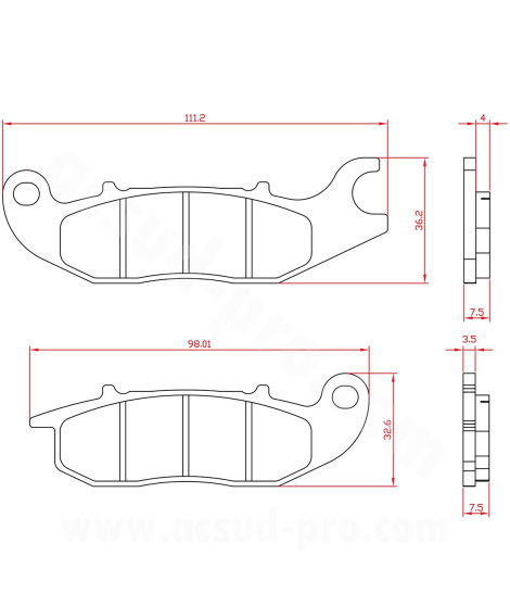 PLAQUETTE DE FREIN SCOOTER MOTO  BRENTA ADAPT SCOOTER ELECTRIQUE NIU N-SPORT RIEJU RS2 HONDA CBF 125CC AV
