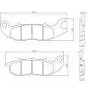 PLAQUETTE DE FREIN SCOOTER MOTO  BRENTA ADAPT SCOOTER ELECTRIQUE NIU N-SPORT RIEJU RS2 HONDA CBF 125CC AV