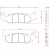 PLAQUETTE DE FREIN SCOOTER MOTO  BRENTA ADAPT SCOOTER ELECTRIQUE NIU N-SPORT RIEJU RS2 HONDA CBF 125CC AV